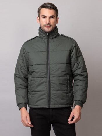 QUILTED HIGH-NECK PUFFER JACKET