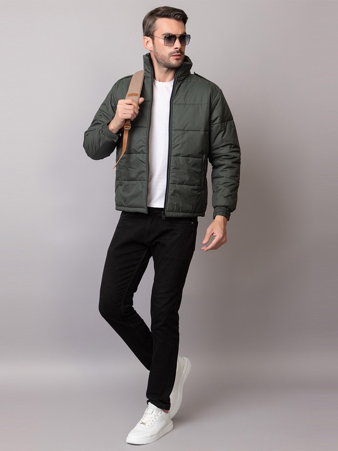 QUILTED HIGH-NECK PUFFER JACKET - Image 7