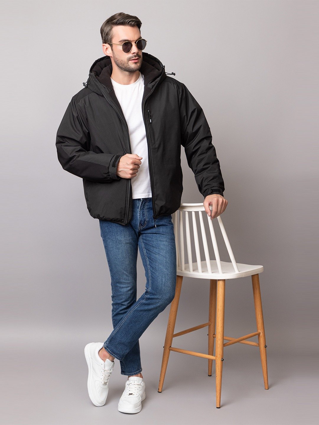 HIGH-NECK THERMAL ZIP JACKET - Image 3