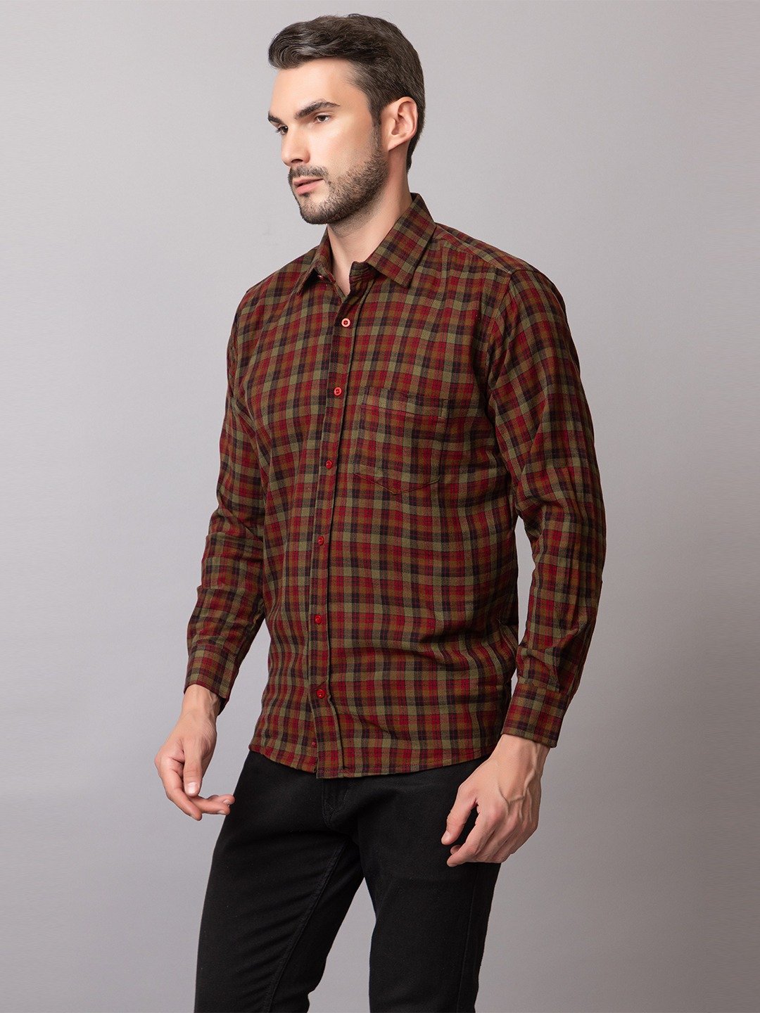 CHECKERED WOOL SHIRT - Image 5