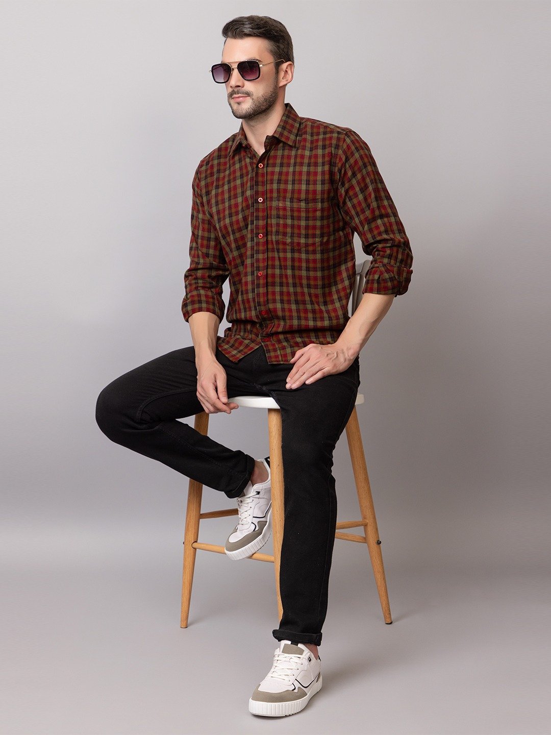 CHECKERED WOOL SHIRT - Image 2