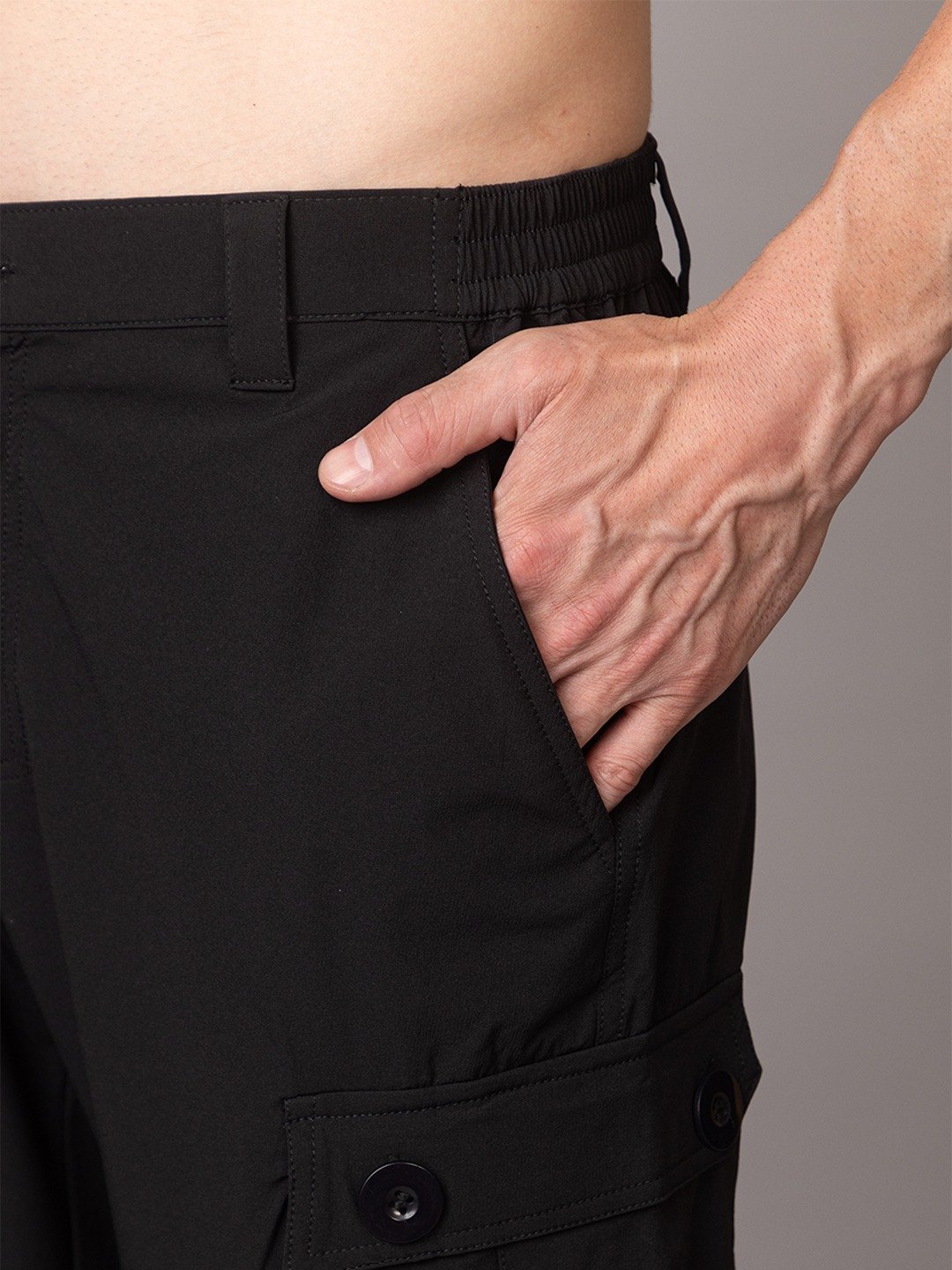 BLACK COMBAT PANTS - Image 4