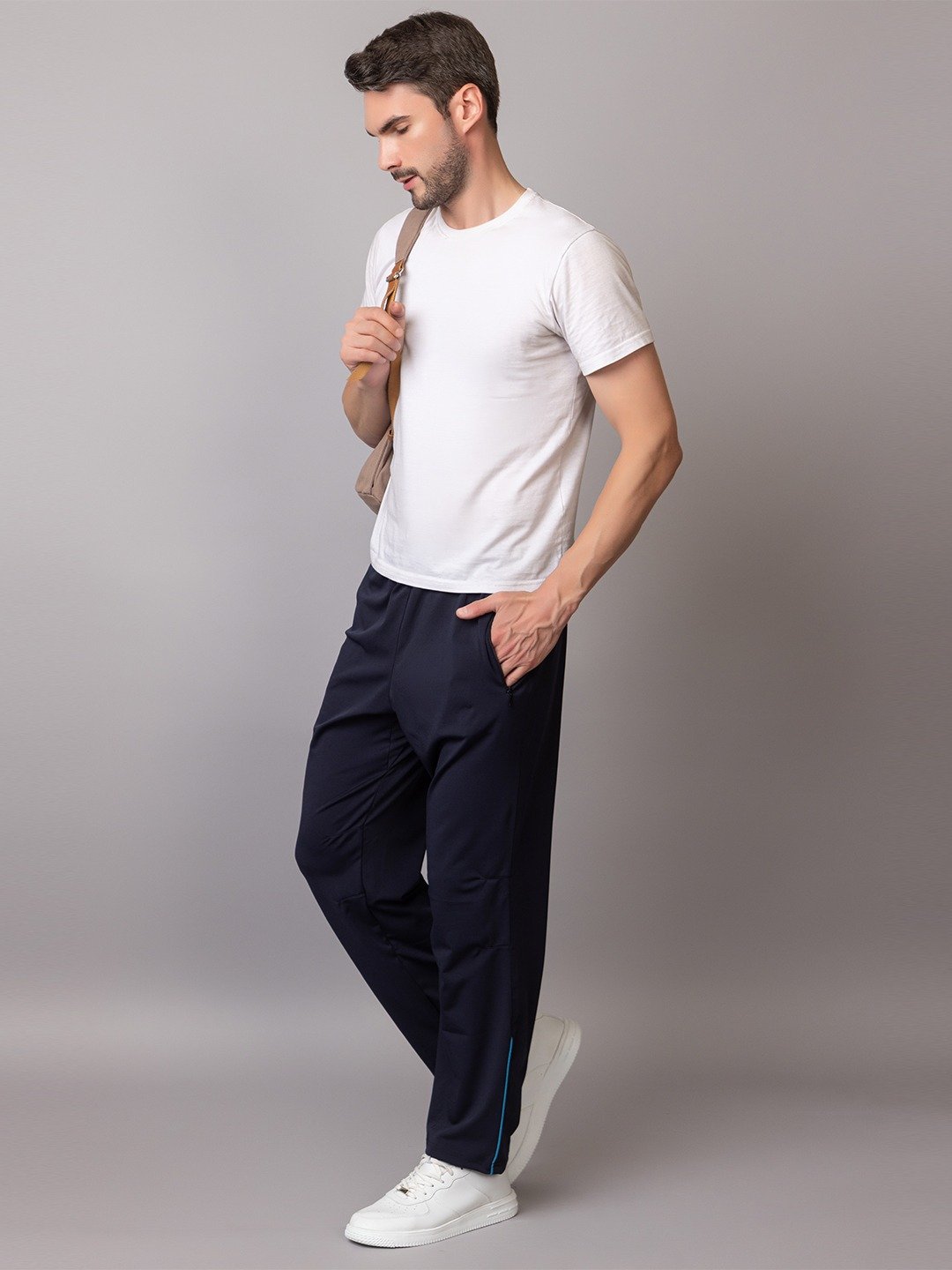 NAVY CAMO CARGO PANTS - Image 3