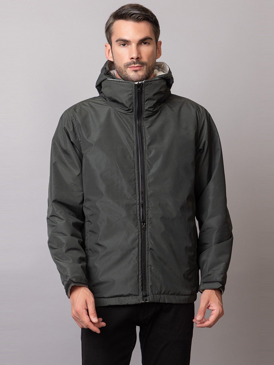 WATERPROOF WINDBREAKER HOODED JACKET
