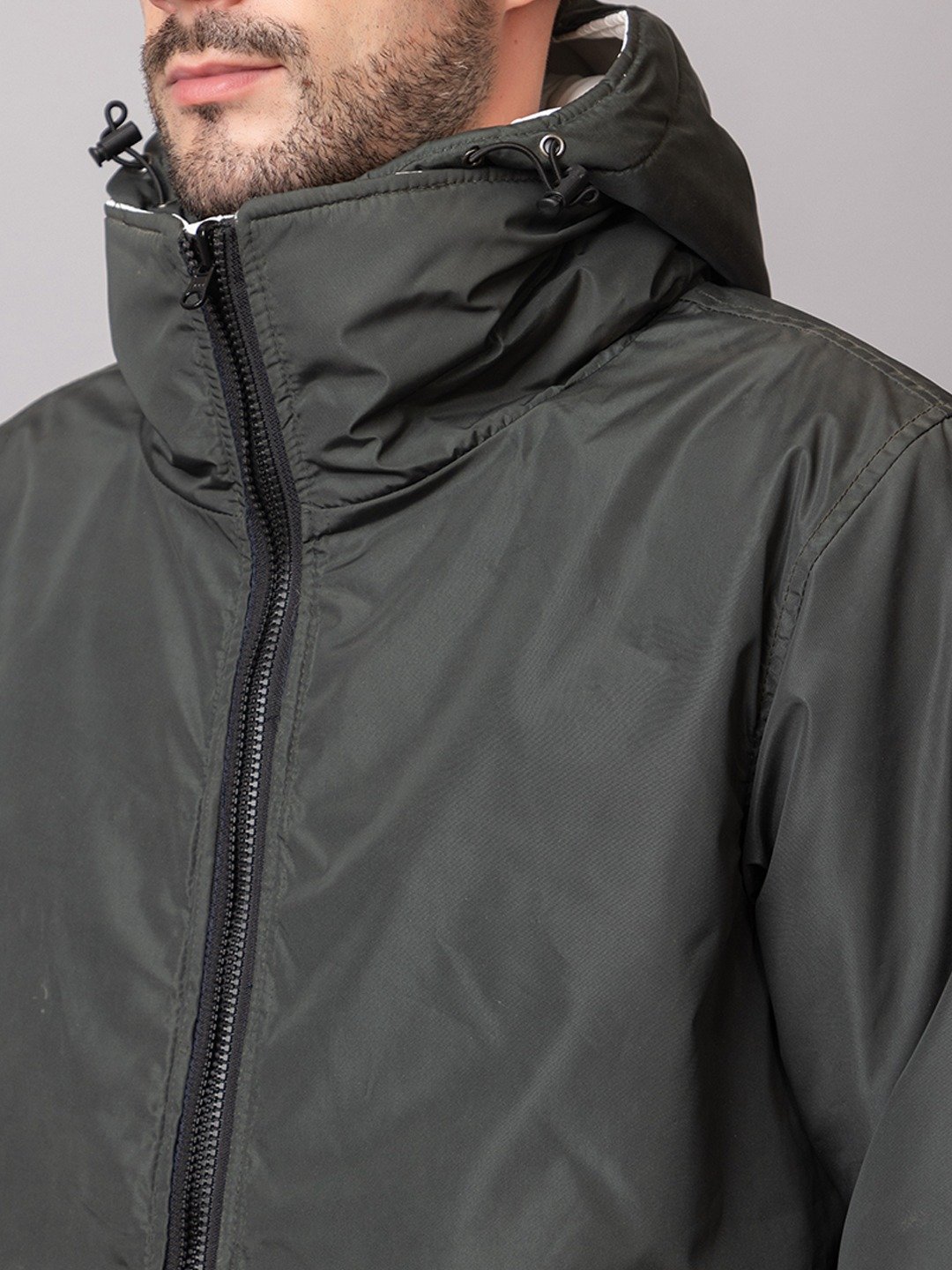 WATERPROOF WINDBREAKER HOODED JACKET - Image 7