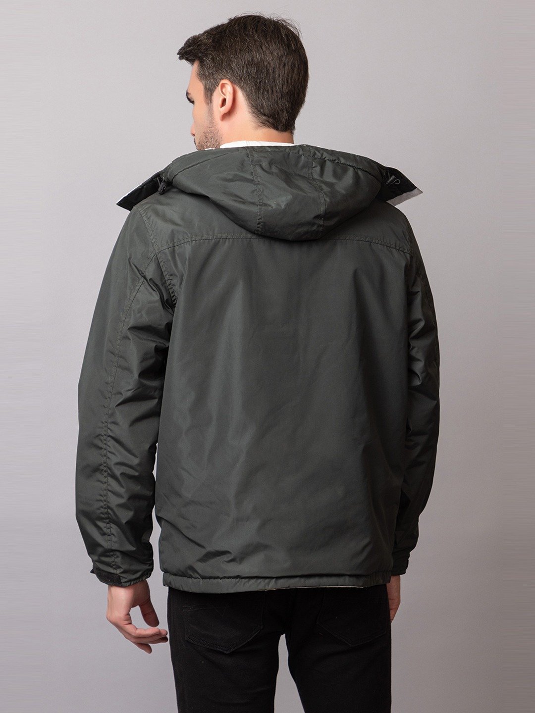 WATERPROOF WINDBREAKER HOODED JACKET - Image 5
