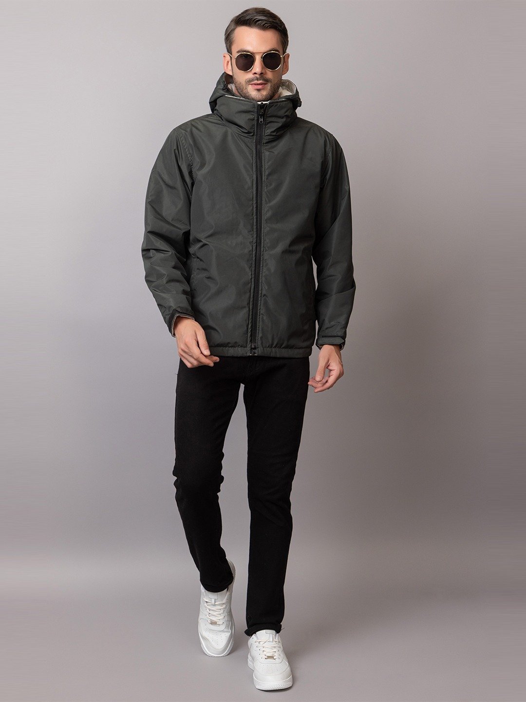 WATERPROOF WINDBREAKER HOODED JACKET - Image 3