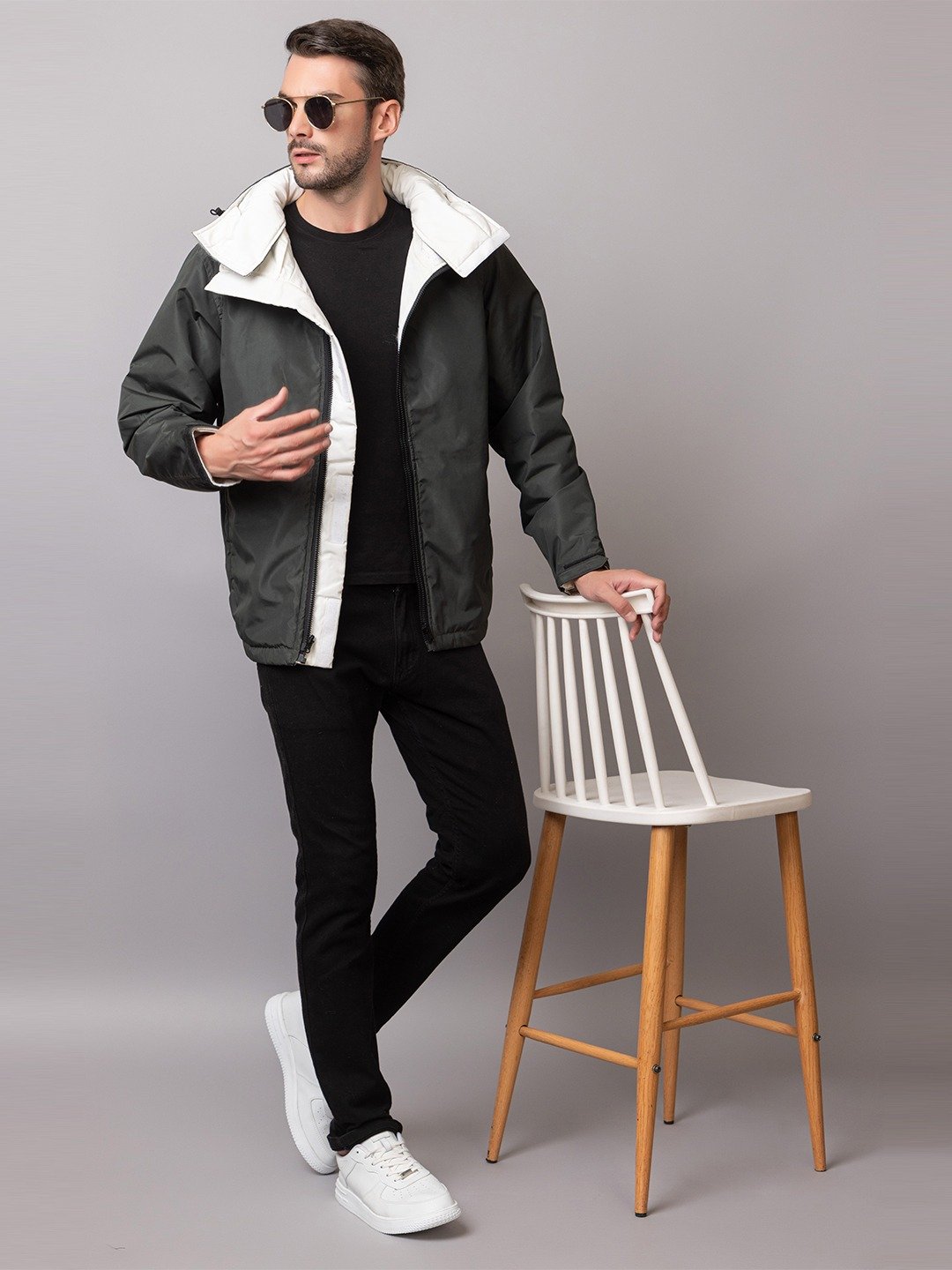 WATERPROOF WINDBREAKER HOODED JACKET - Image 8