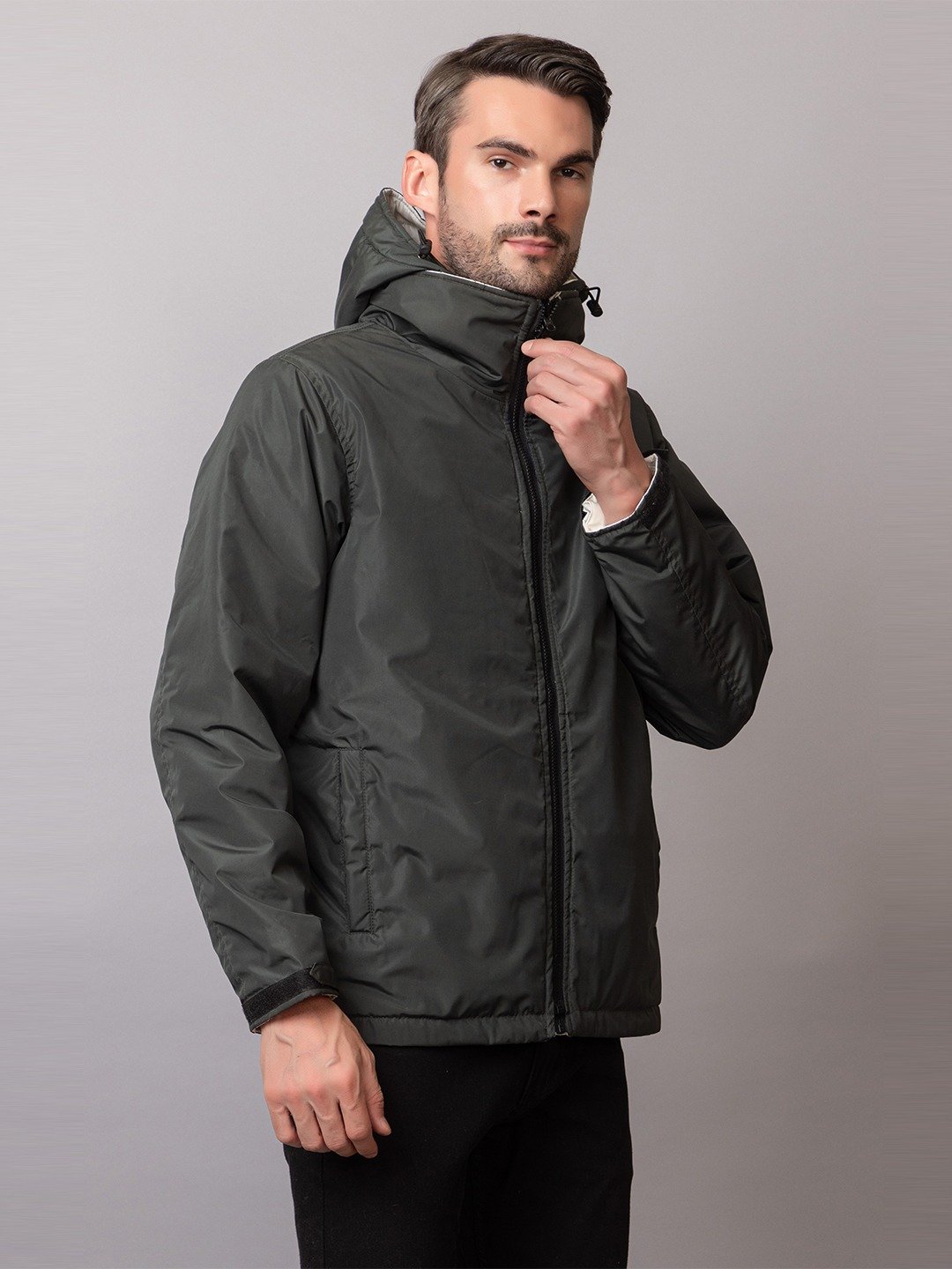 WATERPROOF WINDBREAKER HOODED JACKET - Image 2