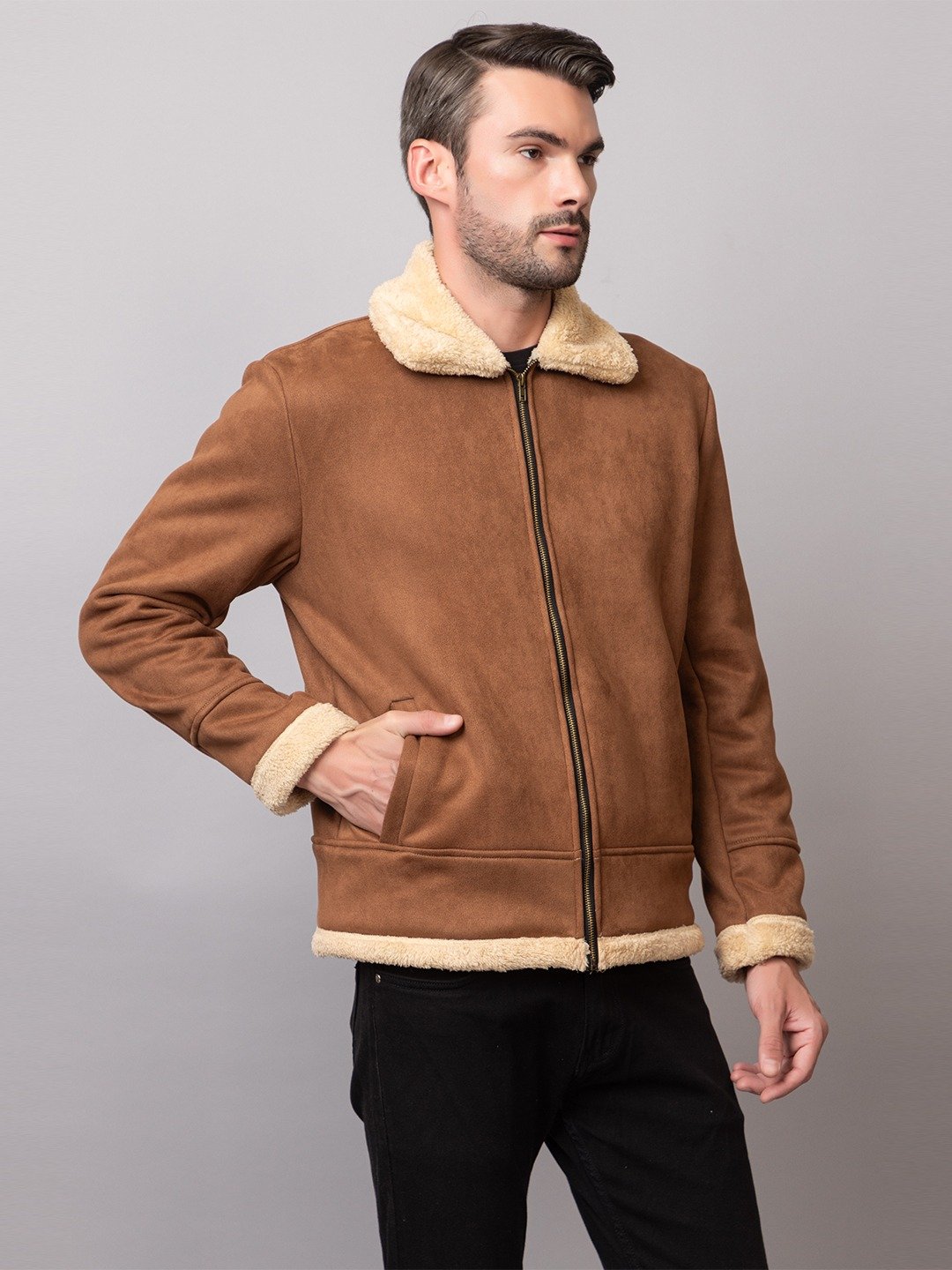 BROWN UTILITY JACKET - Image 3